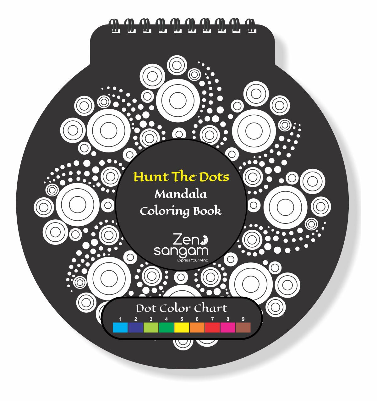 Colouring Book - Hunt the Dots - Circles - Mandala - Colour the Dots