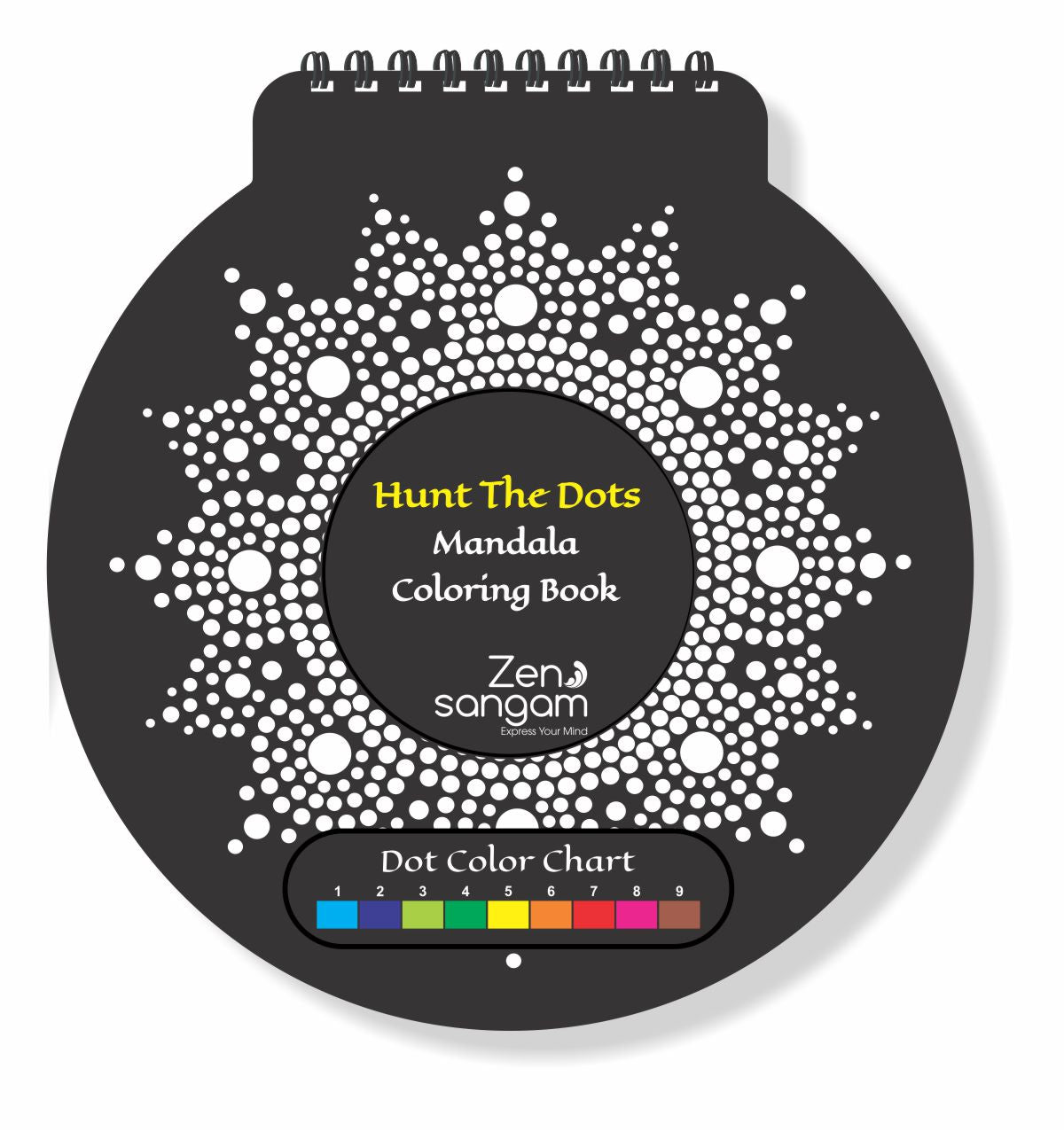 Colouring Book - Hunt the Dots - Circles - Mandala - Colour the Dots