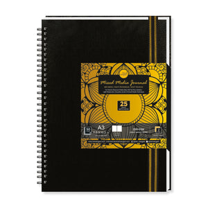 230 GSM Spiral Mixed Media Journal | 100% Cellulose, Medium Grain | Zen Sangam