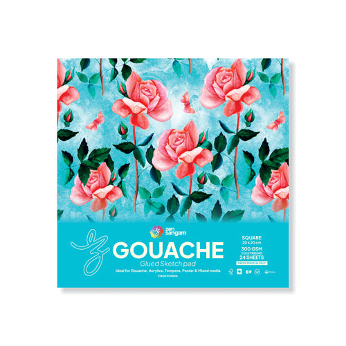 Gouache Glued Sketch Paper Pad | 300 GSM | Square | Zen Sangam