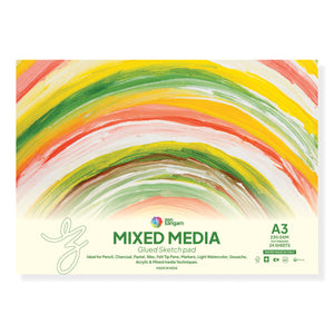 Mixed Media Glued Sketch Pad | 230GSM 100% Cellulose | Medium Grain | Zen Sangam