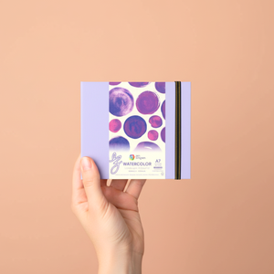 Watercolour Art Journal | 245GSM | A7 (Pack of 2) Mini Sketchbook | Pastel(Purple) | Zen Sangam