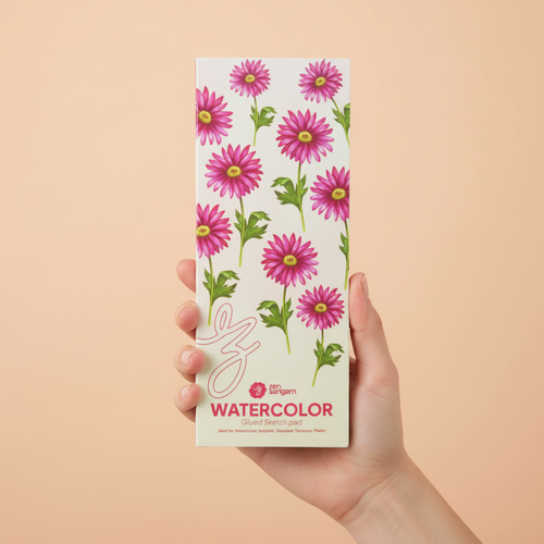 Watercolor Bookmark Glued Sketch Paper Pad | 300 GSM - 100% Cotton | Zen Sangam