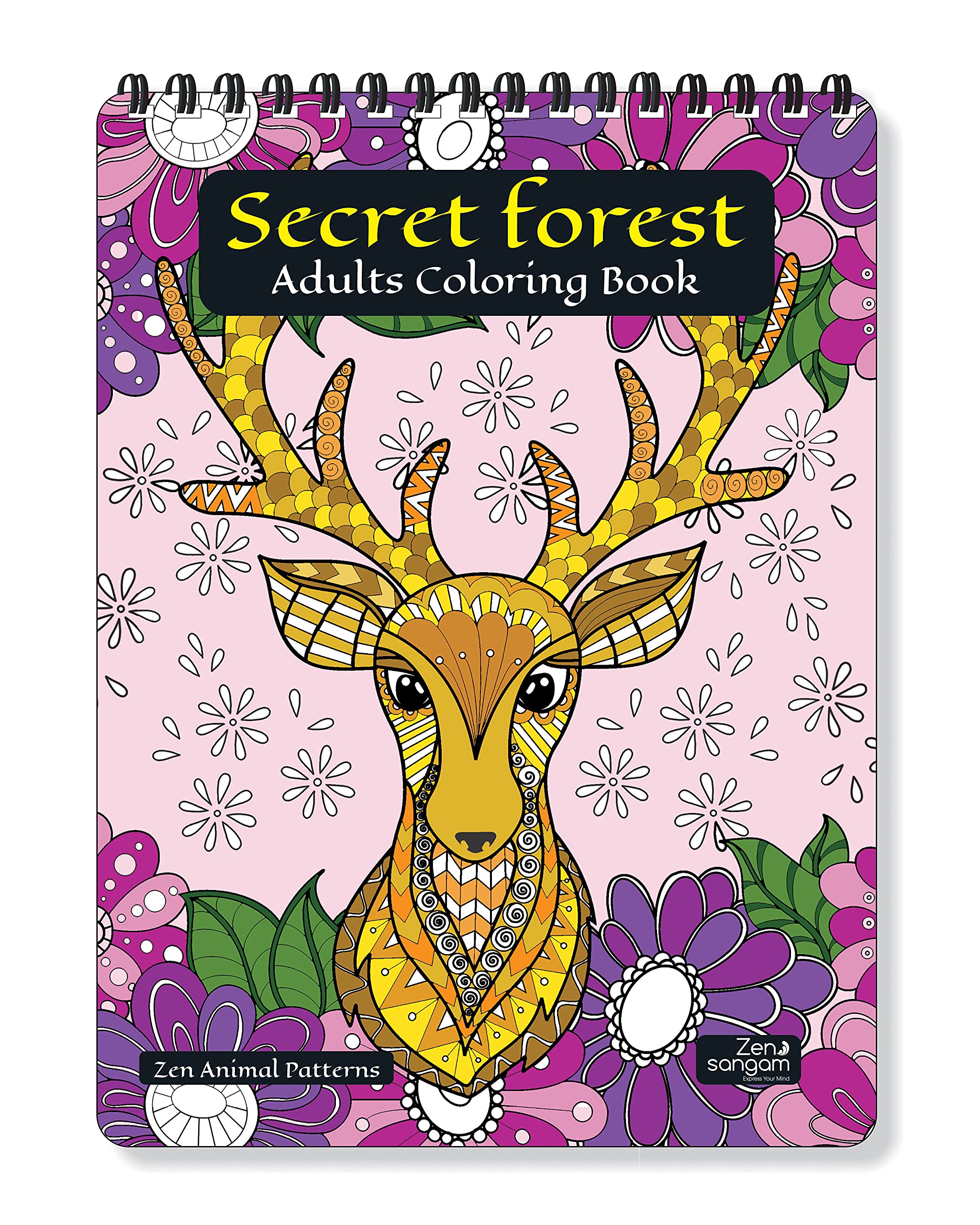 Colouring Book – For Adults – Zentangles – Patterns - Secret Forest - Animals