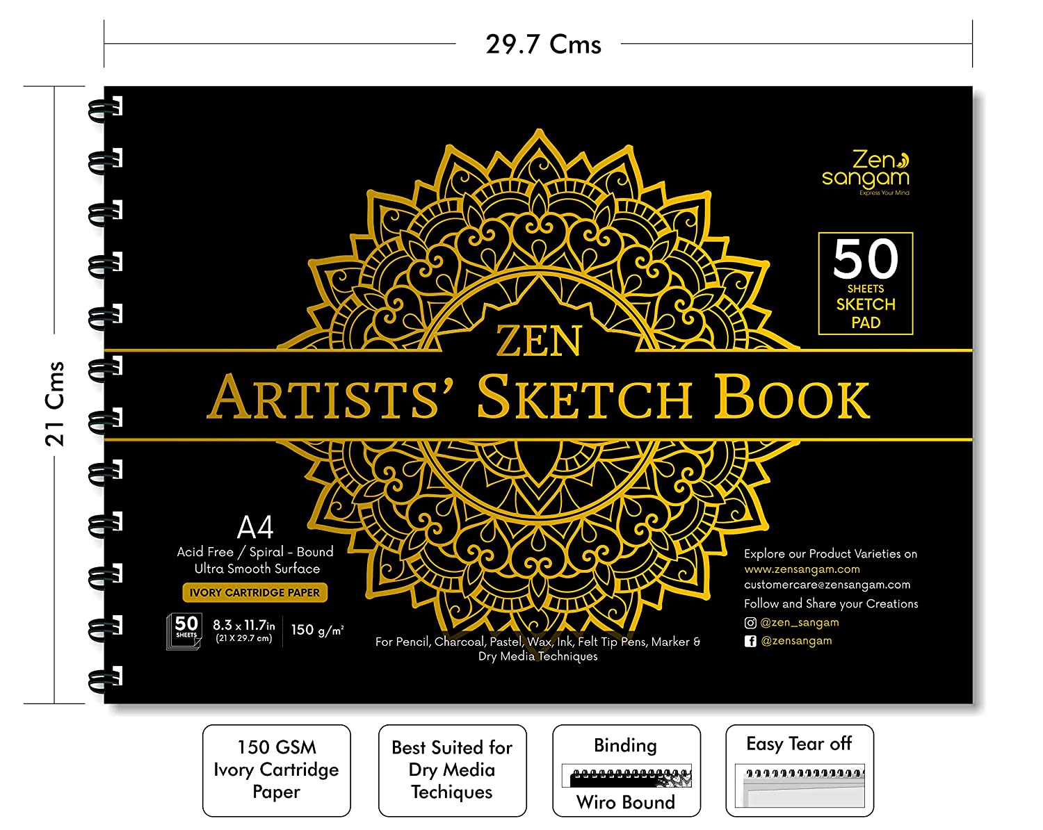 Art Creations Sketchbook A4 8.3 x 11.7
