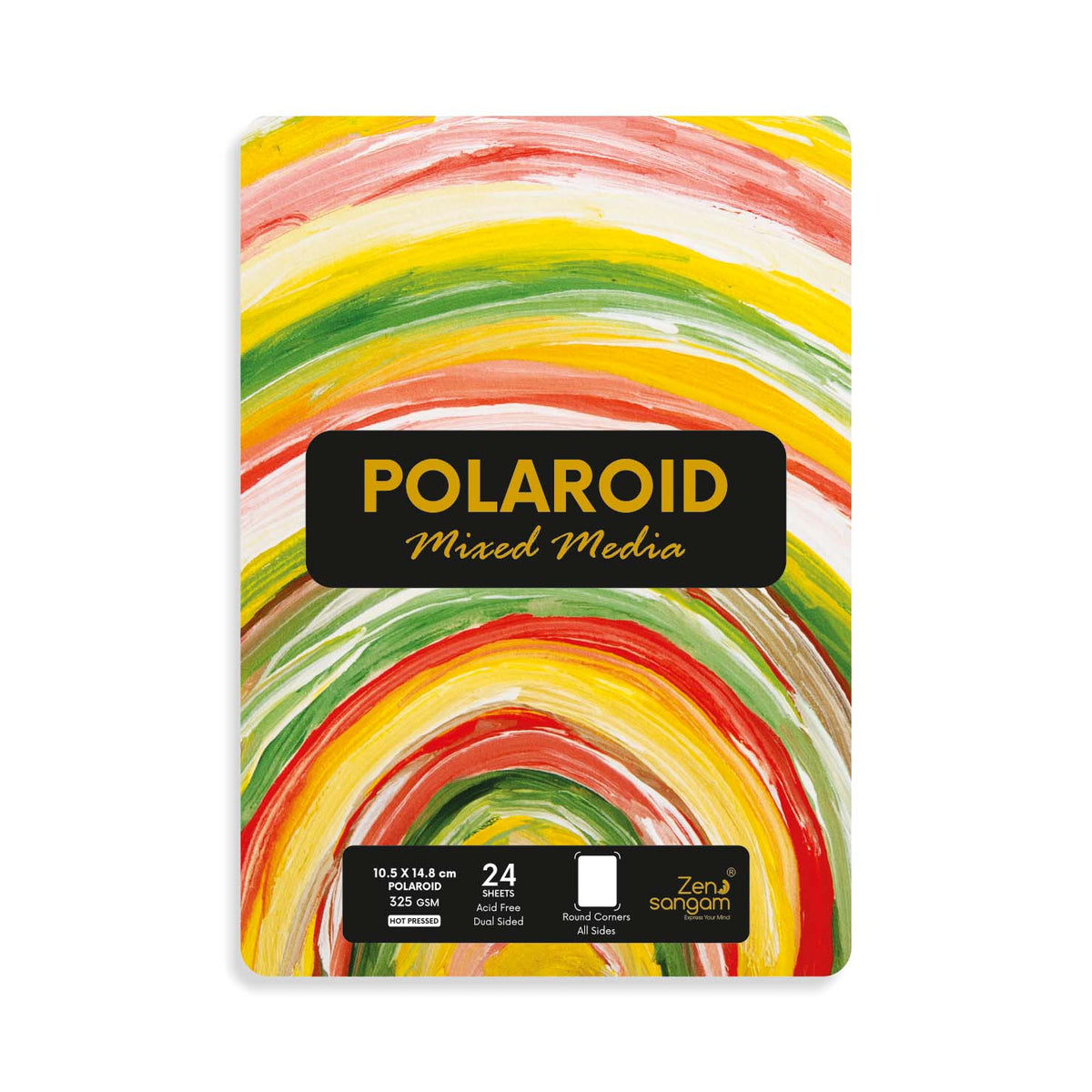 Polaroid Heavy Weight Mixed Media Sheets Round Corners 325 GSM Hot